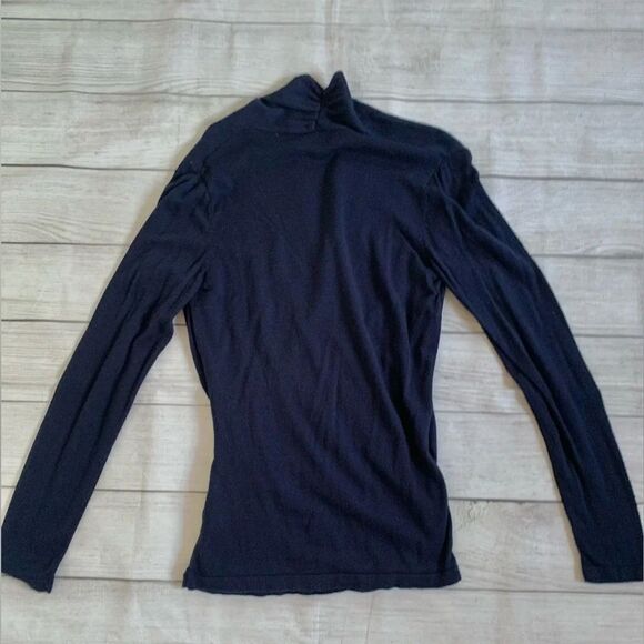 The Limited Navy Blue Long Sleeve Wrap Sweater in Size M - Picture 7 of 8
